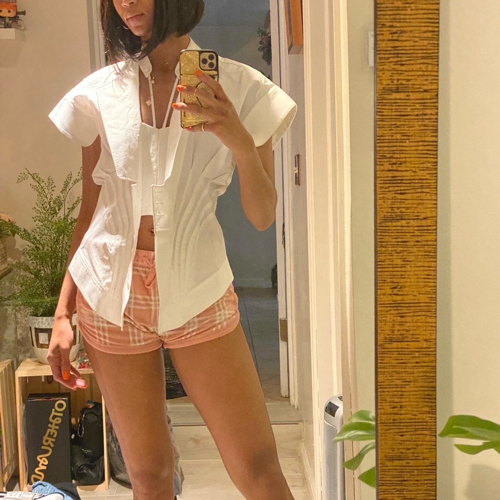 Alexander Wang deconstructed poplin top